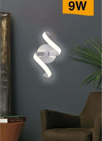 Applique Led Da Muro 9 Watt Curva Spirale Luce Naturale Fredda Calda E58 Bianca Illuminazione/Illuminazione per interni/Illuminazioni per pareti/Applique Trade Shop italia - Napoli, Commerciovirtuoso.it