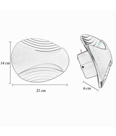 Applique Led Da Muro Doppia Emissione 6 W Lampada Ovale 3 Modalità Luce Aq15-n3c