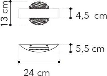 Applique-Led-Eternity-Bianco-10W-800Lm-4000K-24X13X5,5Cm