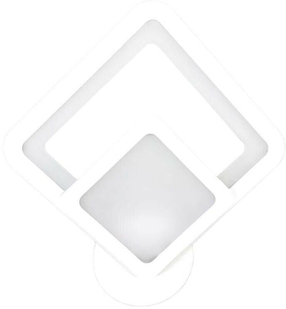 Applique Led Forma Di Rombo In Vetro Da Parete Luce Bianca Lampada 12 W Universo