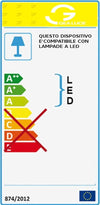 Applique-led-Gea-Led-LILY-B-GES1067-GU10-IP54-marrone-lampada-parete-alluminio-biemissione-classico