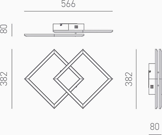 Applique-led-Gea-Luce-AFRODITE-PP-lampada-parete-soffitto-moderna