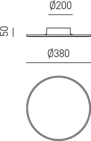 Applique-led-Gea-Luce-FORTUNA-AG-ORO-2270Lm-lampada-parete-soffitto-moderna