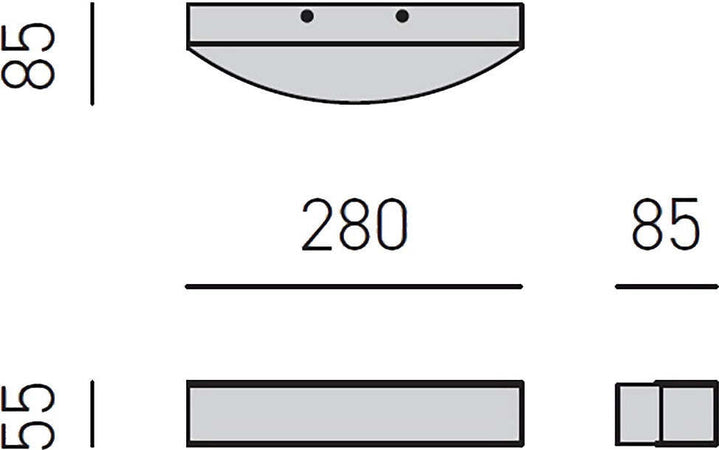 Applique-led-Gea-Luce-GAP-ARCO-GAP500N-lampada-parete-moderna-biemissione