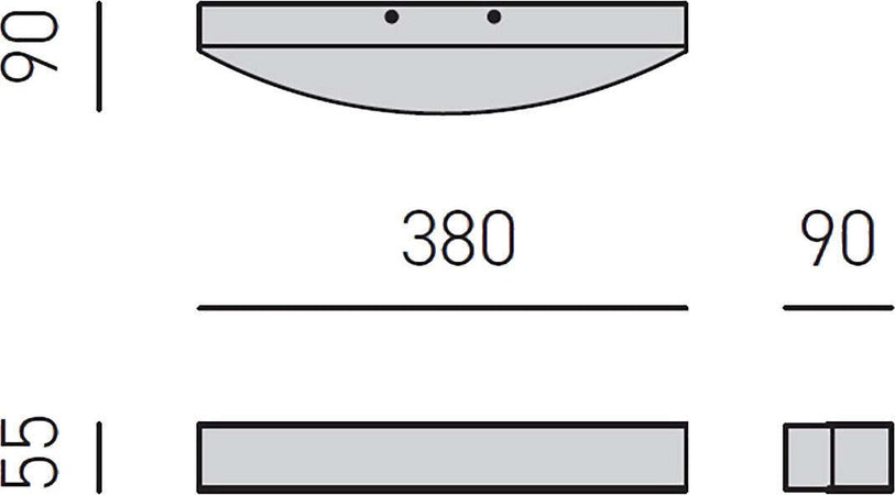 Applique-led-Gea-Luce-GAP-ARCO-GAP501-bianco-lampada-parete-moderna-biemissione-modulo-led-integrato