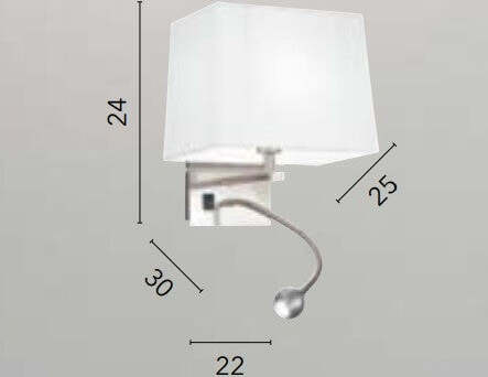 Applique-Led-Helly-Piramidale-Bianco-1Xe14-+-1X3W-160Lm-4500K-22X24X25Cm