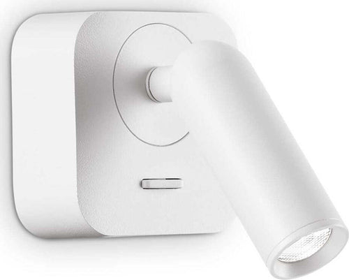 Applique-led-Ideal-Lux-BEAN-260648-bianco-lampada-parete-moderna-orientabile