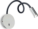 Applique-led-Ideal-Lux-FOCUS-2AP-203188-metallo-gomma-lampada-parete-orientabile