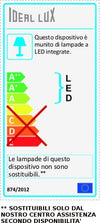 Applique-led-Ideal-Lux-FOCUS-2AP-203195-metallo-gomma-lampada-parete-orientabile