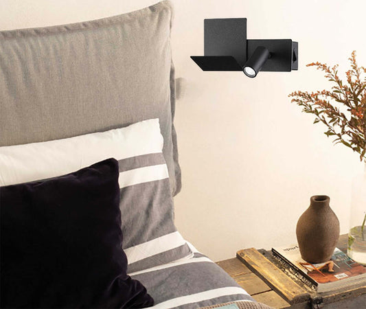 Applique-led-Ideal-Lux-KOMODO-DX-250Lm-lampada-parete-lettura-direzionabile-comodino