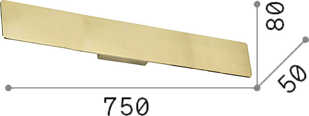 Applique-led-Ideal-Lux-ZIG-ZAG-287072-75CM-4100Lm-lampada-parete-classica-ottone