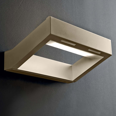 Applique-LED-Illuminando-ACHILLE-G-lampada-parete-biemissione-metallo-bianco-sabbia-interni-20W-1900LM-3000°K