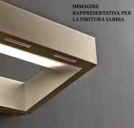 Applique-LED-Illuminando-ETTORE-lampada-parete-monoemissione-metallo-bianco-sabbia-interni-20W-1900LM-3000°K