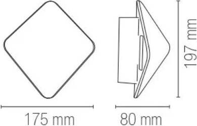 Applique-Led-Kite-Bianco-2X3W-540Lm-4000K-19,7X17,5X8Cm