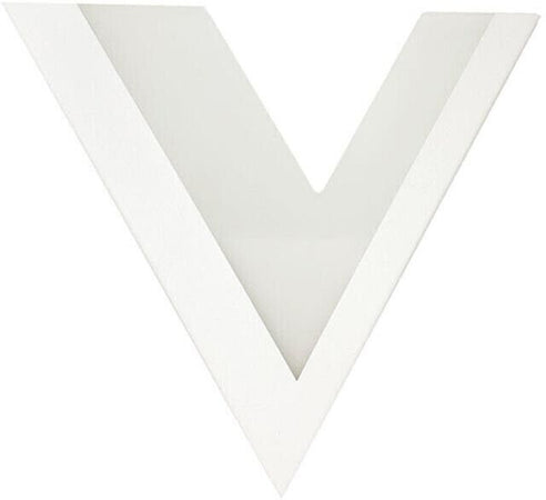 Applique Led Luce Bianca Calda Naturale Lampada A V In Vetro Da Parete 9 W Universo