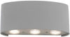 Applique Led Luce Bianca Faretto 16 W Lampada Da Parete 6 Cob Ip65 Grigio Es68gf Universo