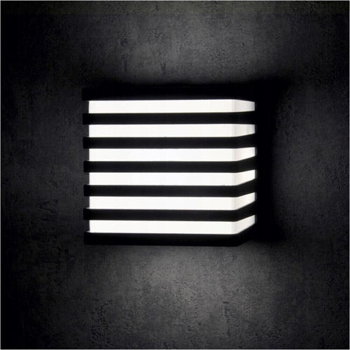 Applique Led Luce Bianca Lampada A Parete 10 W Interno Esterno Faretto Cubo Nero