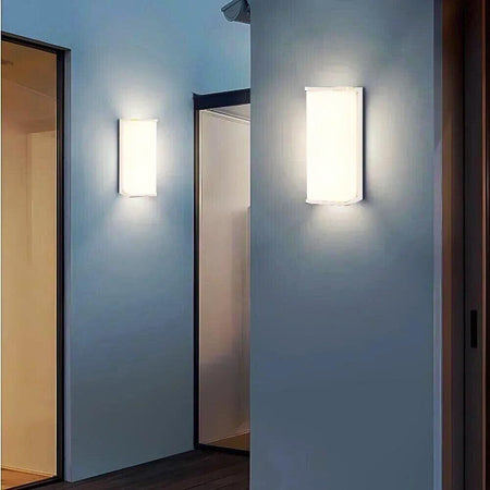 Applique Led Luce Bianca Lampada Da Muro 10 Watt Interno Esterno Ip65 Bianco