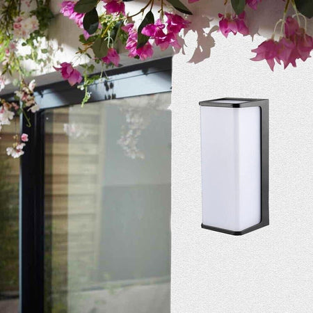 Applique Led Luce Bianca Lampada Da Muro 10 Watt Interno Esterno Ip65 Nero