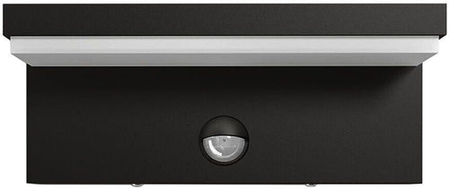 Applique Led Luce Calda 10w Lampada Con Sensore Rileva Movimento Ir Nero Ip54