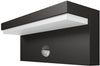 Applique Led Luce Calda 10w Lampada Con Sensore Rileva Movimento Ir Nero Ip54
