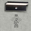 Applique Led Luce Calda 10w Lampada Con Sensore Rileva Movimento Ir Nero Ip54