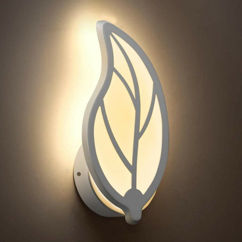 Applique Led Luce Calda 7 W Lampada Da Parete A Forma Di Foglia E32c Universo