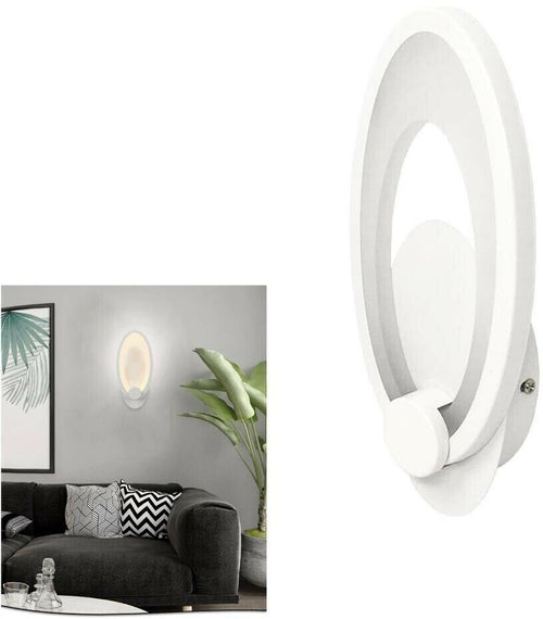 Applique Led Luce Calda In Vetro Ovale Lampada Da Parete Interno 9 W E25c Universo