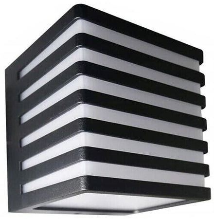 Applique Led Luce Calda Lampada A Parete Muro 10 W Esterno Faretto Cubo Nero