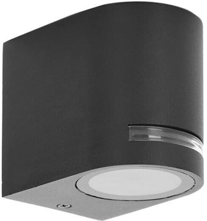 Applique Led Luce Calda Lampada Da Parete Muro Faretto Gu10 8 W Ip54 Nero Universo