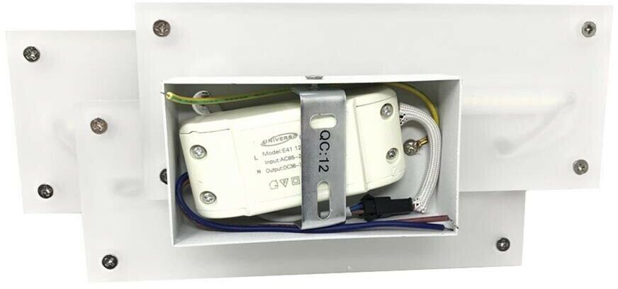 Applique Led Luce Naturale 4000k In Vetro Da Parete Lampada 12 Wat E41-bn Universo