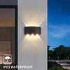 Applique Led Luce Naturale 4000k Lampada 16 W 6 Cob Da Parete Ip65 Nero Universo