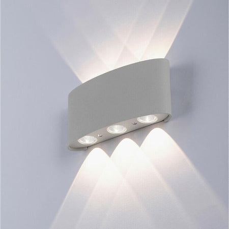 Applique Led Luce Naturale Faretto 16 W Lampada Da Parete 6 Cob Ip65 Es68gn Universo
