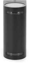 Applique Led Luce Naturale Lampada Da Parete Muro 2 X Faretto 8 W Gu10 Ip54 Nero Kovalmax