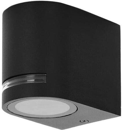 Applique Led Luce Naturale Lampada Da Parete Muro Faretto Gu10 8w Ip54 Nero Universo