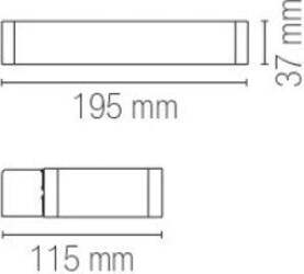 Applique-Led-Omega-Bianco-5,5W-480Lm-4000K-19,5X11,5X3,7Cm
