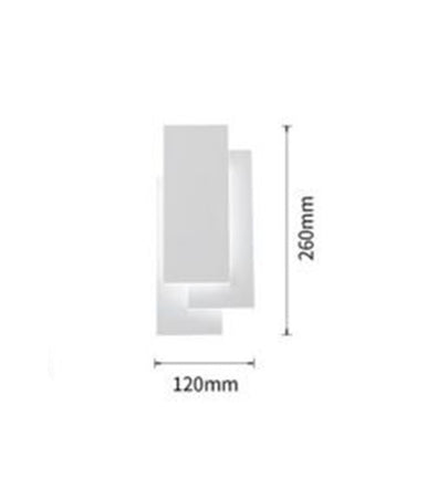 Applique Led Rettangolare 12w 650 Lm A Parete 3 Temperature Di Luce Cct E41-b3c
