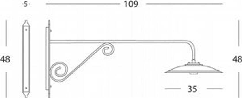 Applique-Lunga-Grande-Esterno-Antique-Alluminio-E-Porcellana-Grigio-1-Luce-E27