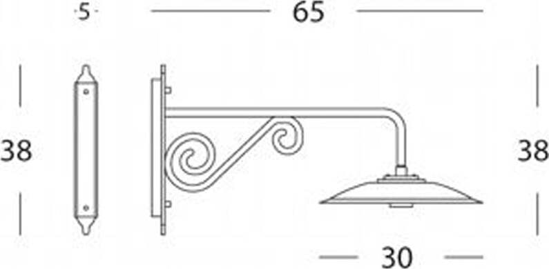 Applique-Lunga-Piccola-Esterno-Antique-Alluminio-E-Porcellana-Grigio-1-Luce-E27