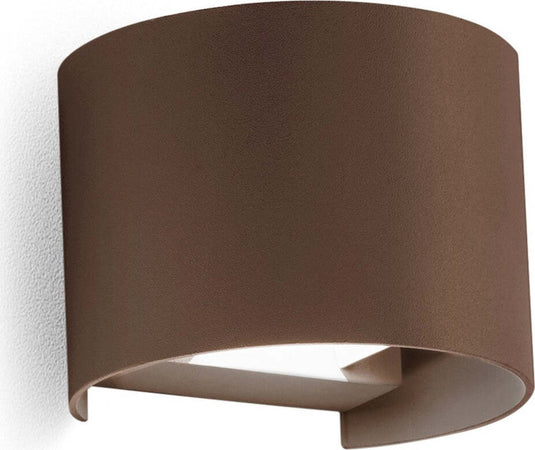 Applique-marrone-Gea-Led-HENK-R-GES877C-LED-3000K-IP65-fascio-regolabile-lampada-parete-biemissione-classica-esterno