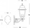 Applique-Media-Da-Esterno-Old-Alluminio-E-Vetro-Bianco-E-Arg.-1-Luce-E27