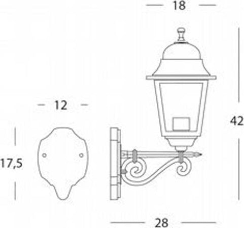 Applique-Media-Da-Esterno-Old-Alluminio-E-Vetro-Bianco-E-Arg.-1-Luce-E27