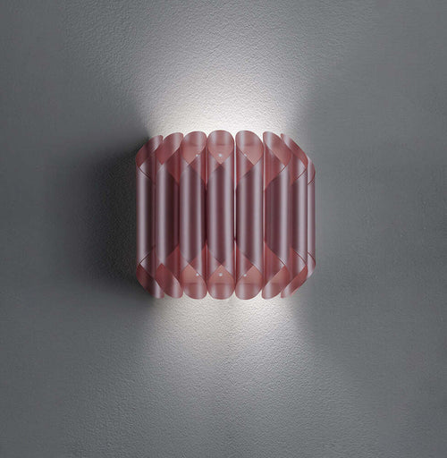 Applique-Moderna-1-Luce-Louise-In-Polilux-Rosa-Metallico-Made-In-Italy