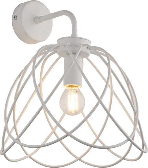 Applique-Moderna-1-Luce-Pagoda-In-Ferro-Laccato-Bianco