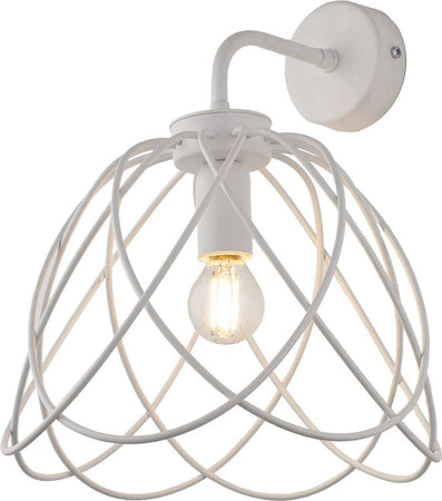 Applique-Moderna-1-Luce-Pagoda-In-Ferro-Laccato-Bianco