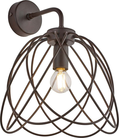 Applique-Moderna-1-Luce-Pagoda-In-Ferro-Laccato-Ruggine