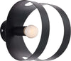 Applique-Moderna-1-Luce-Peter-In-Ferro-Nero-Taglio-Laser