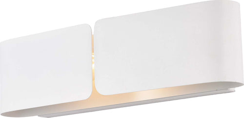 Applique-Moderna-2-Luci-Hug-In-Ferro-Laccato-Bianco