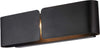 Applique-Moderna-2-Luci-Hug-In-Ferro-Laccato-Nero