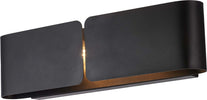Applique-Moderna-2-Luci-Hug-In-Ferro-Laccato-Nero